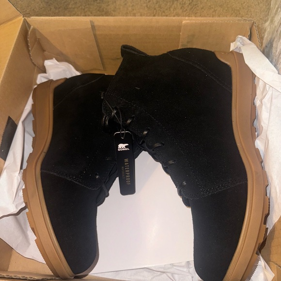 Sorel EVIE ll Lace Black Suede Bootie Size 9.5 New!! - Picture 4 of 11